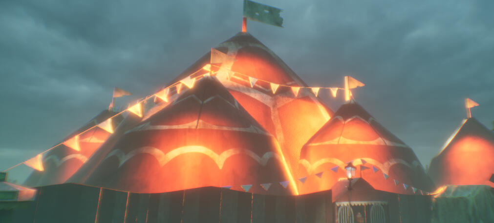 Bunting attached to the Big Top Tent